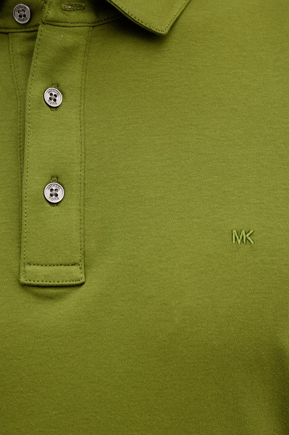 Michael Kors polo męskie bawełniane CS15073C93 zielony