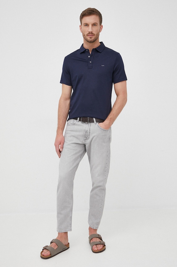 Michael Kors polo bawełniane CB95FGVC93 CB95FGVC93 granatowy AW25