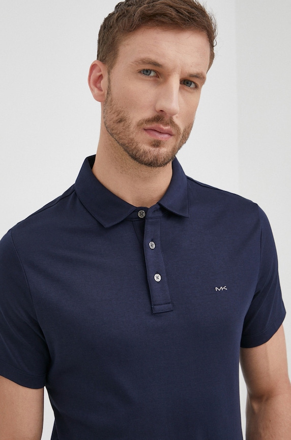 Michael Kors polo bawełniane CB95FGVC93 granatowy CB95FGVC93