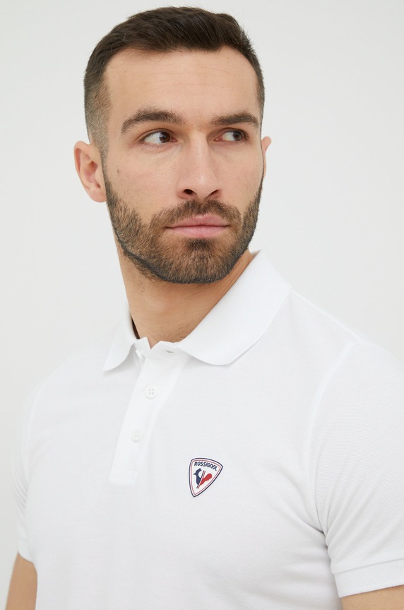 Bavlnené polo tričko Rossignol biela RLKMY01