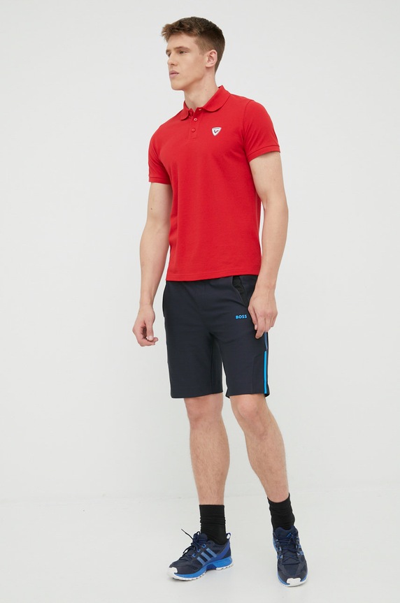 Rossignol polo bawełniane RLKMY01 czerwony SS24