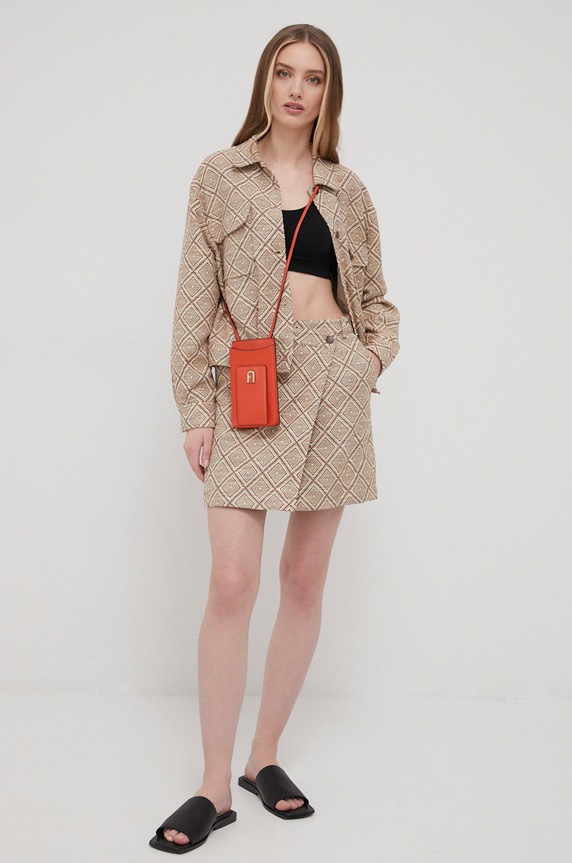 Suknja Samsoe Samsoe casual zelena F22100069