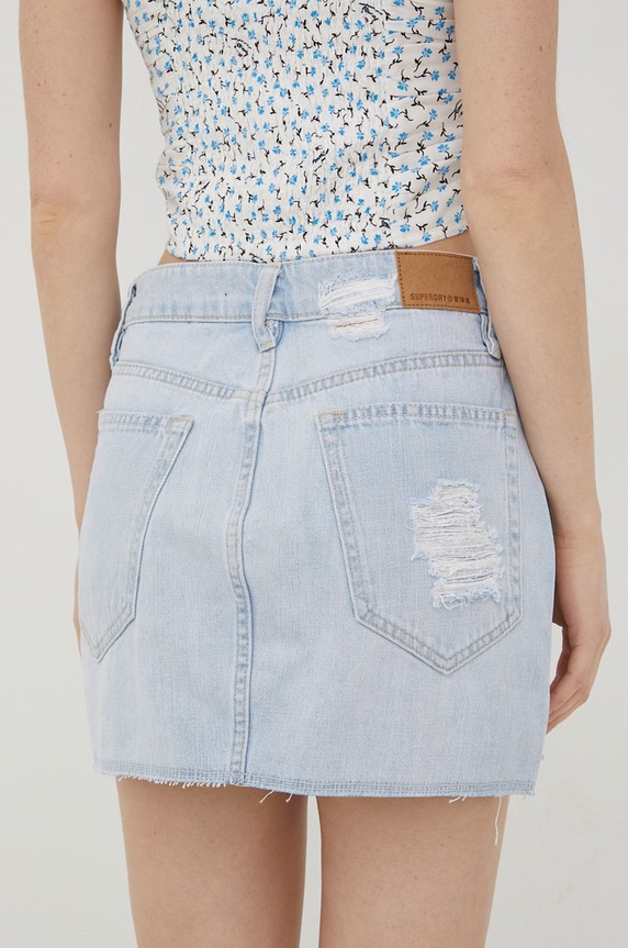Ρούχα Τζιν φούστα Superdry W7210192A.5DE μπλε