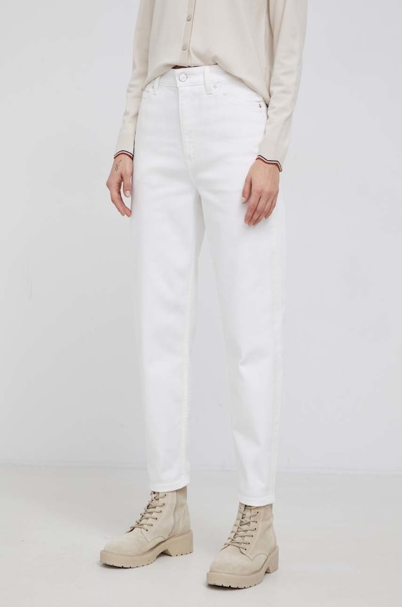Calvin Klein - Jeansy Mom Jean biały K20K203570.PPYY