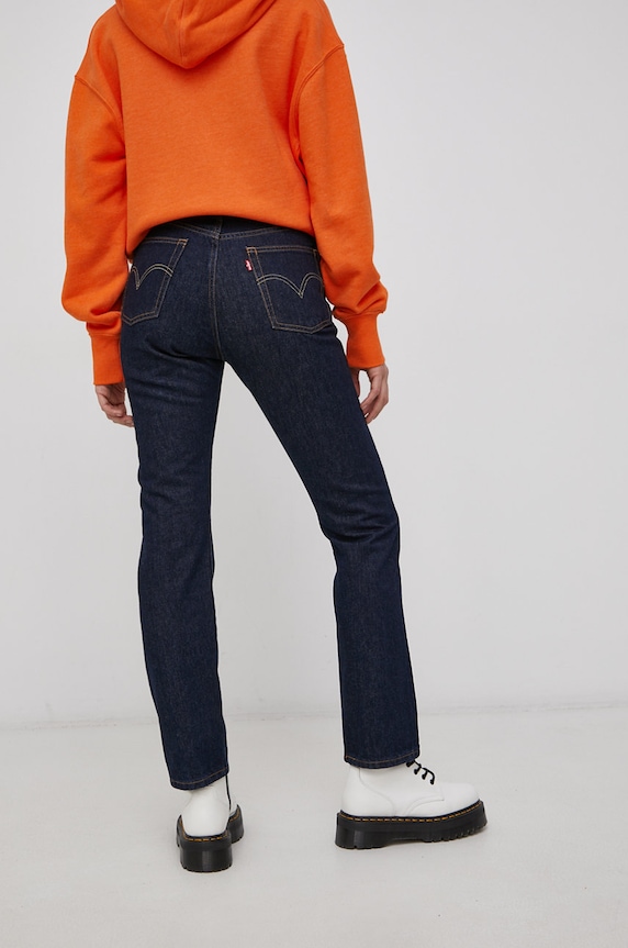 Odzież Levi's jeansy 501® JEANS FOR WOMEN 12501.0384 granatowy