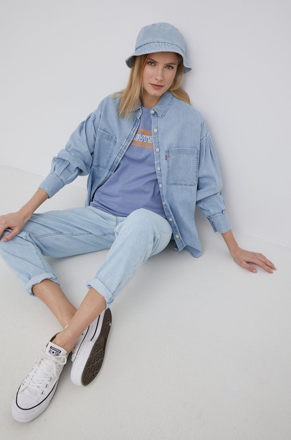 Levi's jeansi High Loose Taper 17847.0011 albastru SS22