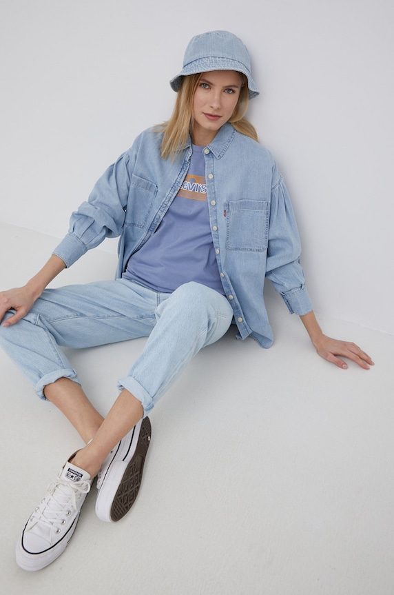 Levi's jeansi High Loose Taper 17847.0011 albastru SS22
