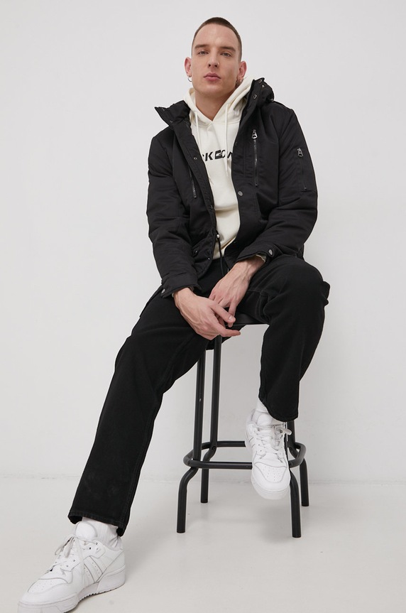 Bavlnené rifle Jack & Jones Eddie 12204997.BlackDenim čierna SS22