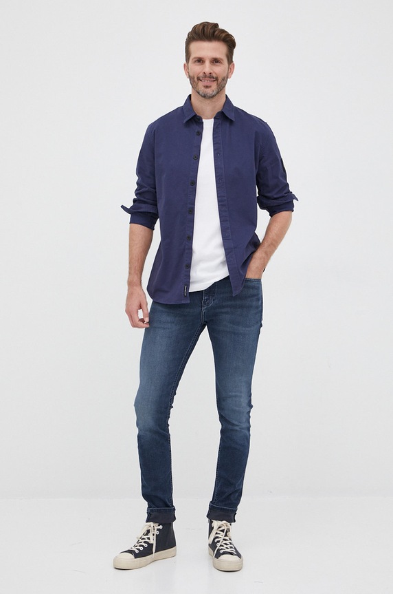 Calvin Klein Jeans jeansy J30J319872.PPYY J30J319872.PPYY granatowy SS22