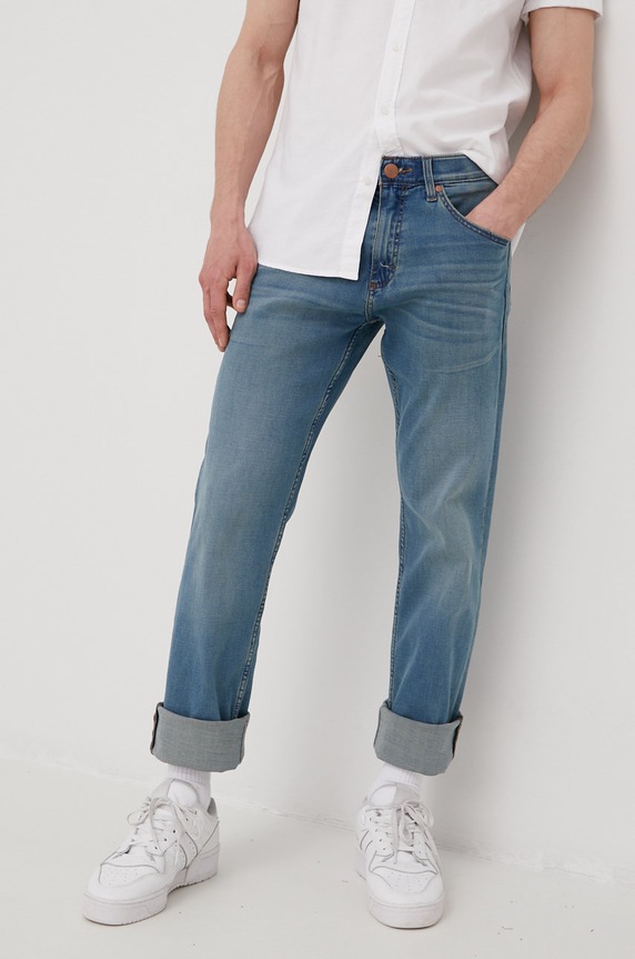 Wrangler jeansy GREENSBORO TINTED INDIGO niebieski W15QCS29S