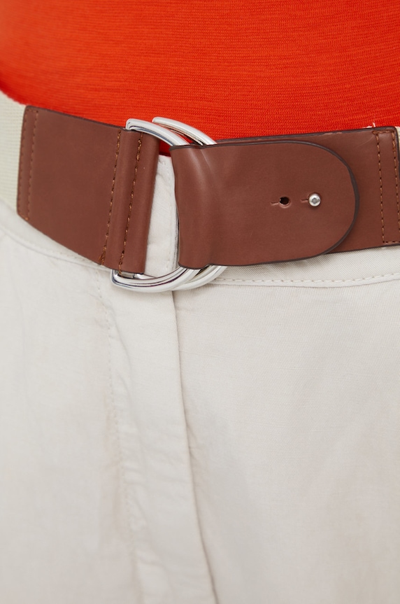 Одяг Штани з льоном Emporio Armani 3L2P84.2NC5Z бежевий