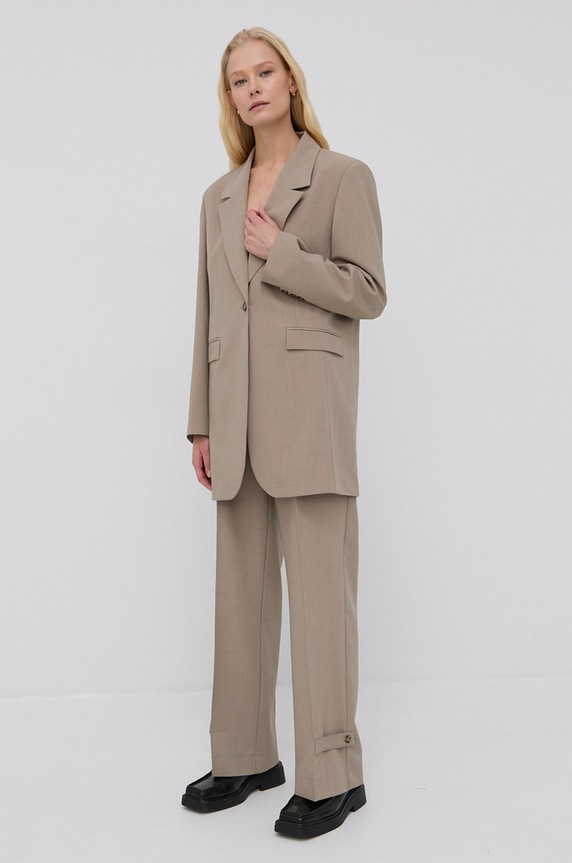 Herskind Spodnie Logan 4208519 beżowy SS22