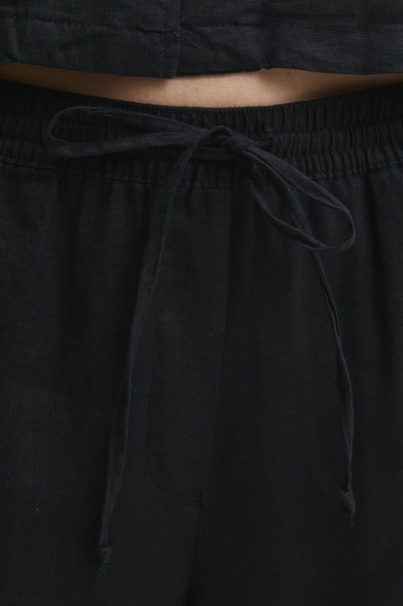 Lanene hlače Dkny crna P2RKSEUA