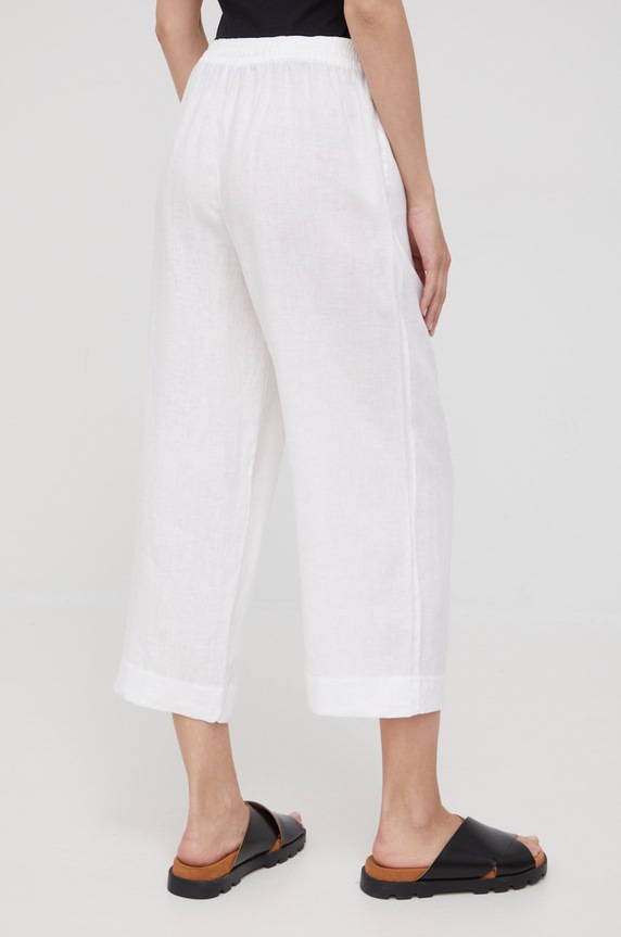 Ρούχα Λινό παντελόνι DKNY P2RKSEUA λευκό