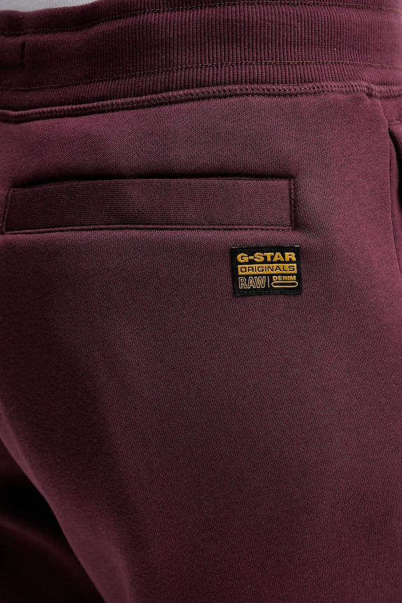 G-Star Raw pantaloni de trening Premium core 2.0 burgundia D21320.C235