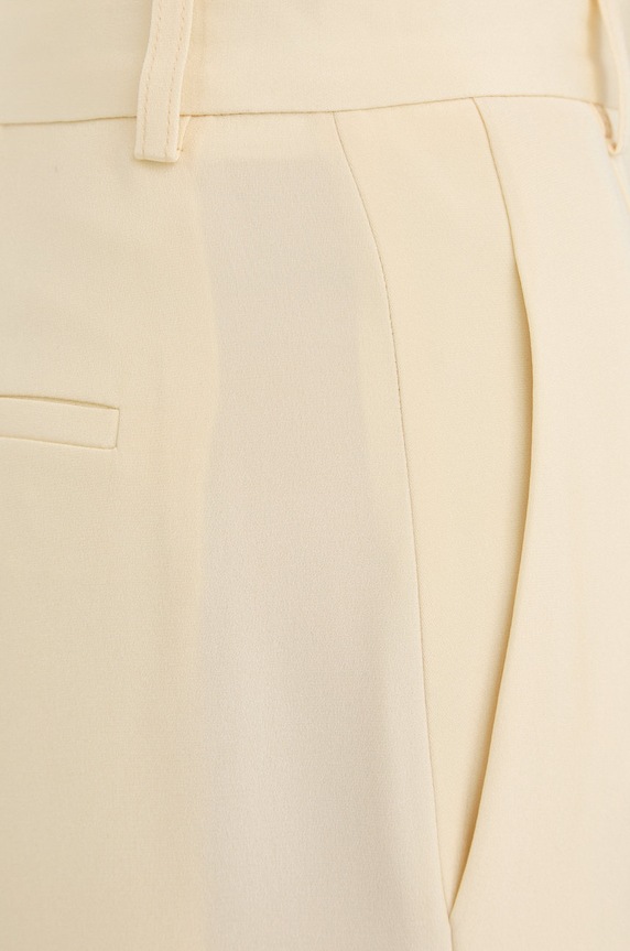 Victoria Beckham spodnie jedwabne beżowy 1222WTR003546B