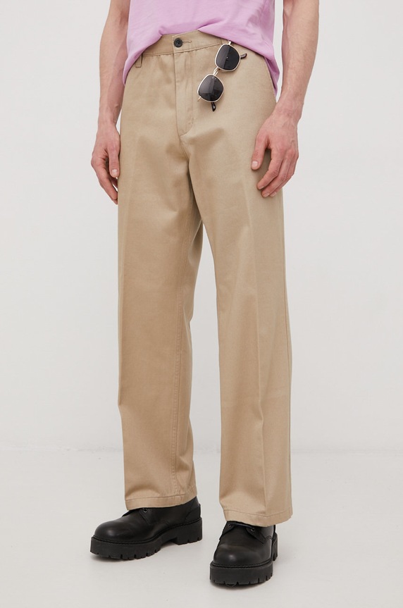 Dr. Denim spodnie bawełniane 221011067.676 beżowy SS22