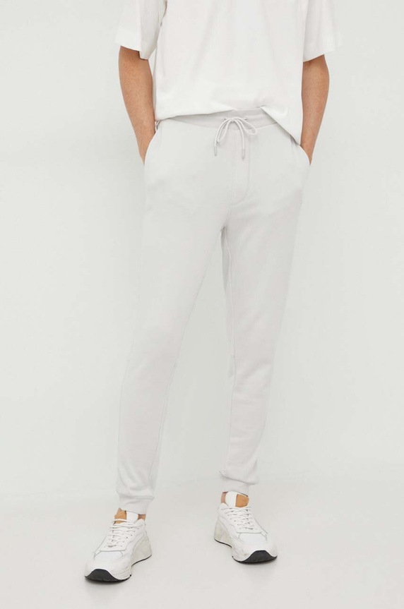 BOSS spodnie dresowe bawełniane BOSS CASUAL bawełna szary 50468448