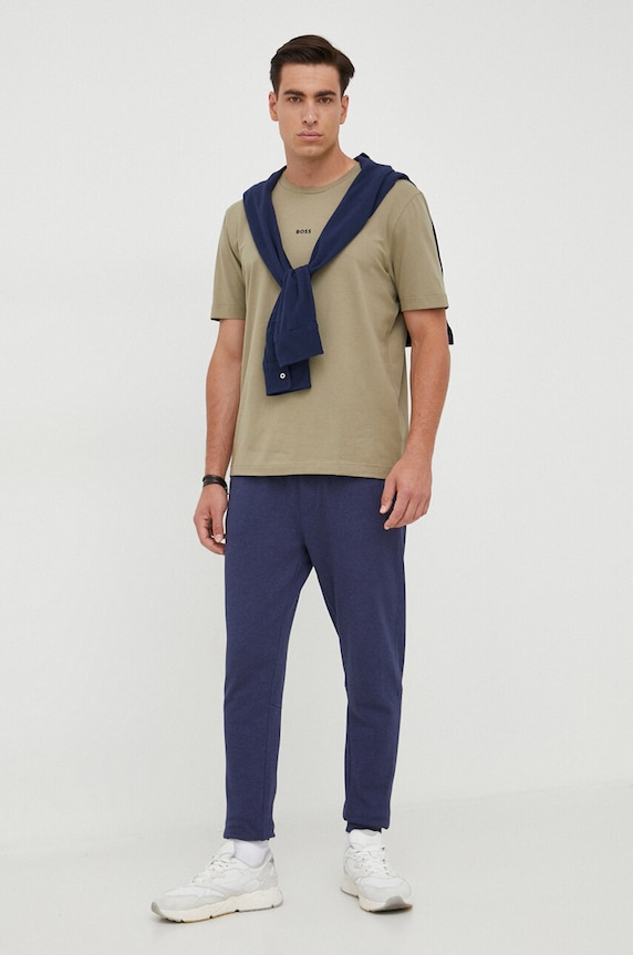 Βαμβακερό παντελόνι BOSS BOSS CASUAL 50468448 σκούρο μπλε AA00