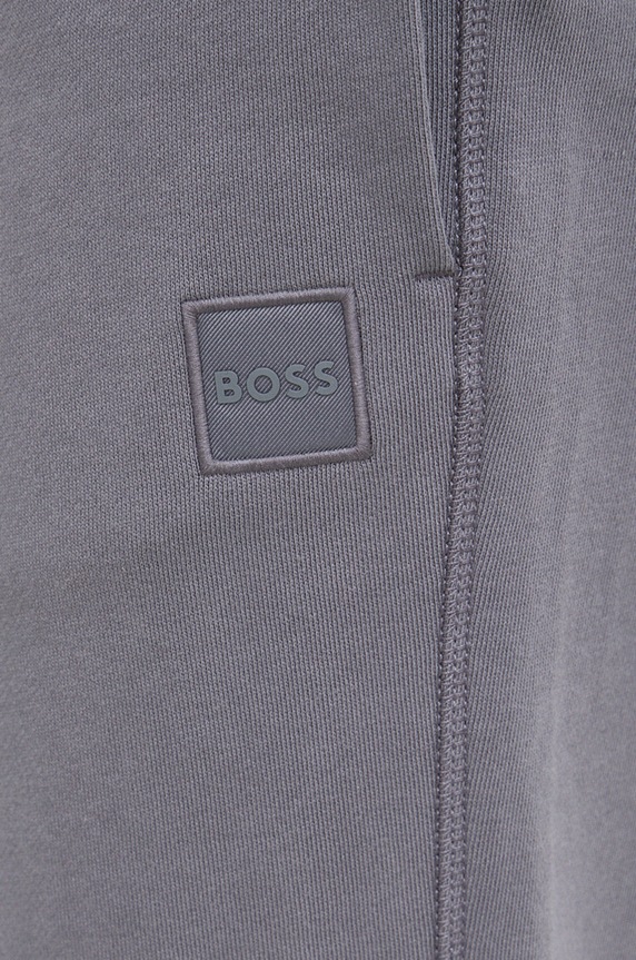 BOSS spodnie dresowe bawełniane BOSS ORANGE szary 50468448