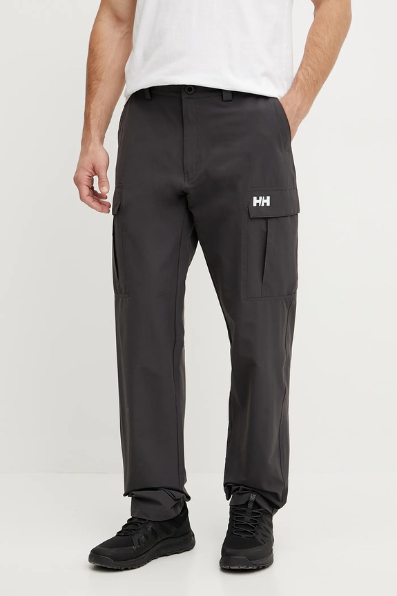 Helly Hansen pantaloni da esterno HH QD CARGO tessuto grigio 33996
