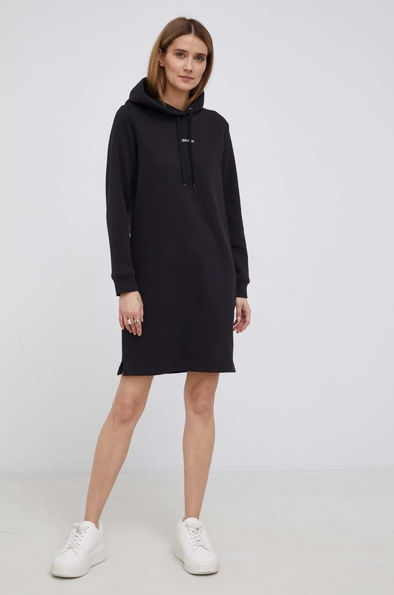 Šaty Calvin Klein pletenina čierna K20K203574.PPYY