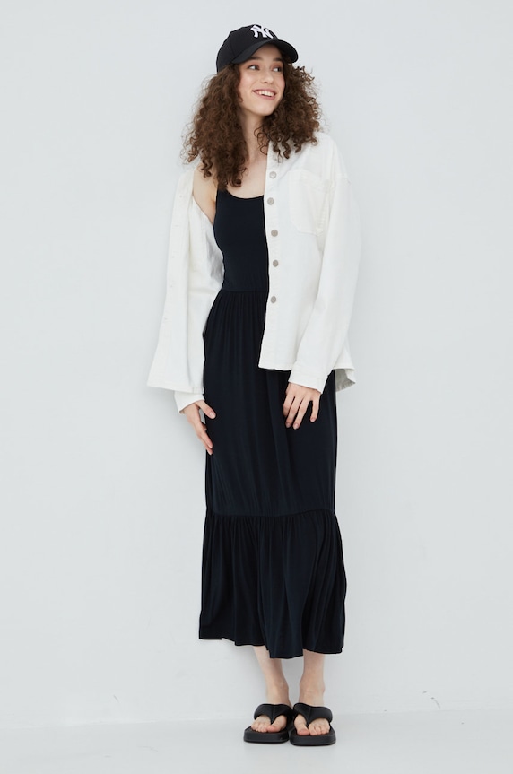 Pieces sukienka 17120460.Black czarny SS22