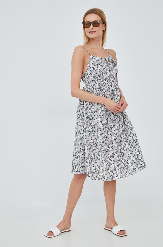 Vero Moda sukienka bawełniana 10260727.DesertSage szary SS22