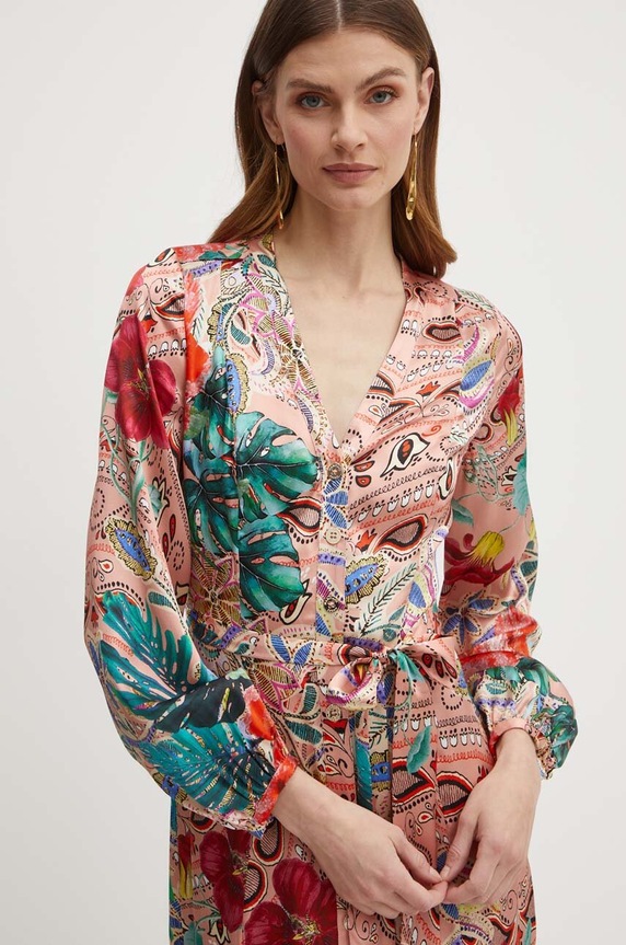 Marciano by Guess rochie de mătase 2GGK70.9700Z portocaliu SS24