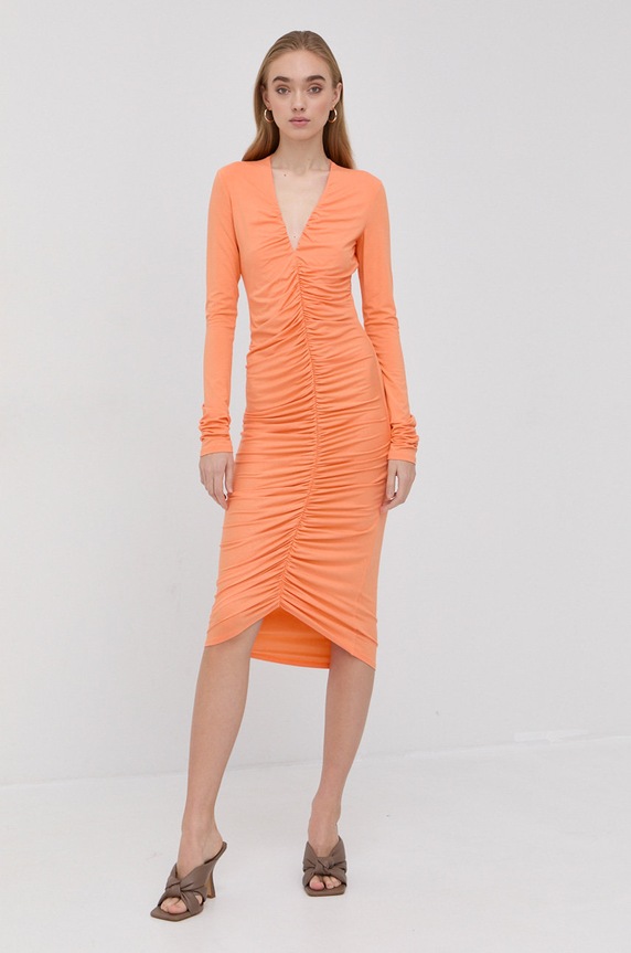 Patrizia Pepe Sukienka 8A0953.J013 pomarańczowy SS22