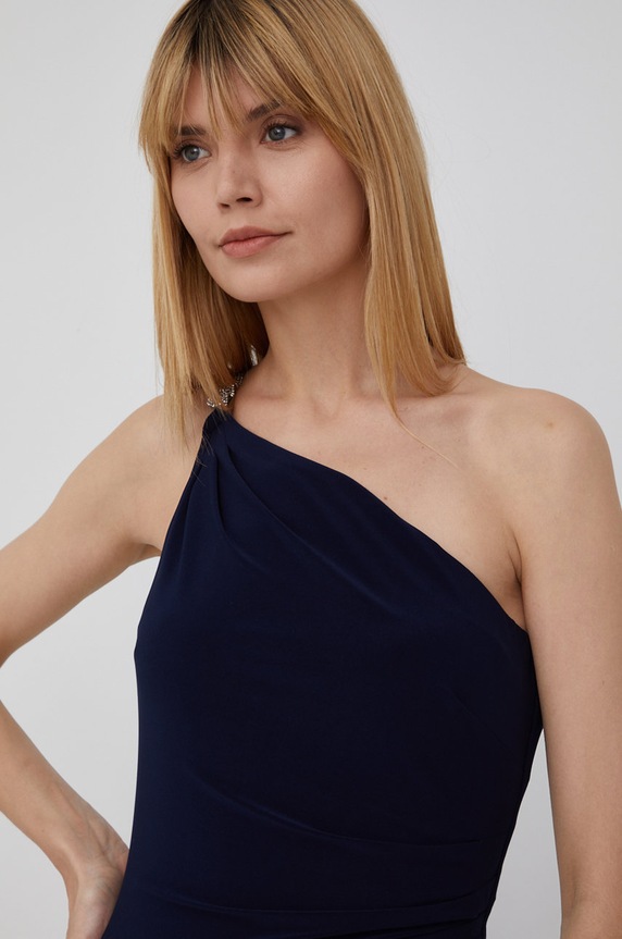 Obleka Lauren Ralph Lauren 253751483001 mornarsko modra