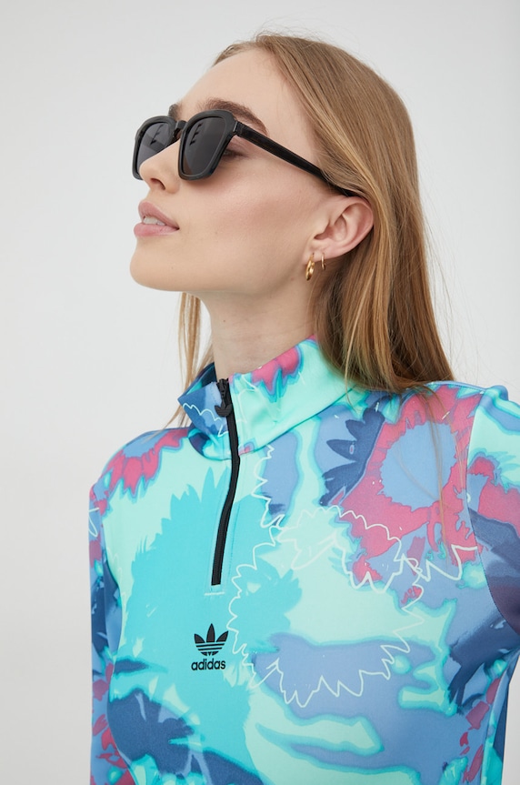 Φόρεμα adidas Originals τιρκουάζ HC4593