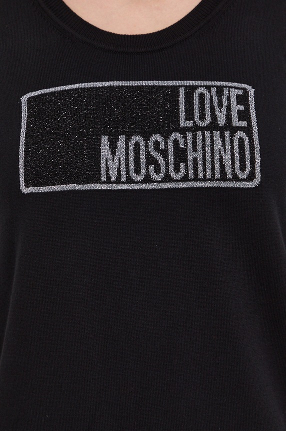 Love Moschino sukienka bawełniana W.S.82R.10.X.0985 czarny