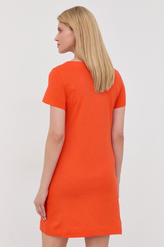 Love Moschino sukienka bawełniana W.5.929.20.M.3876 pomarańczowy SS22