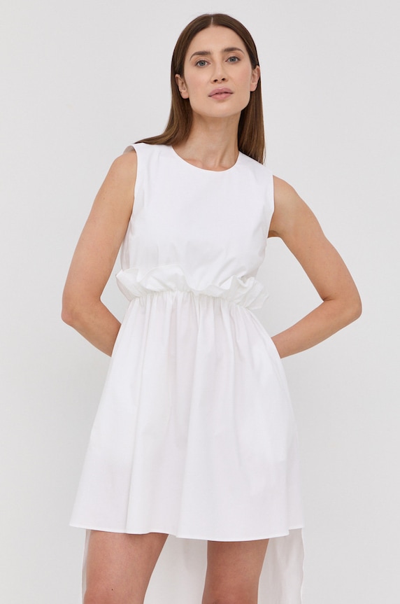 Red Valentino sukienka z elastanem biały XR0VAEL00VU