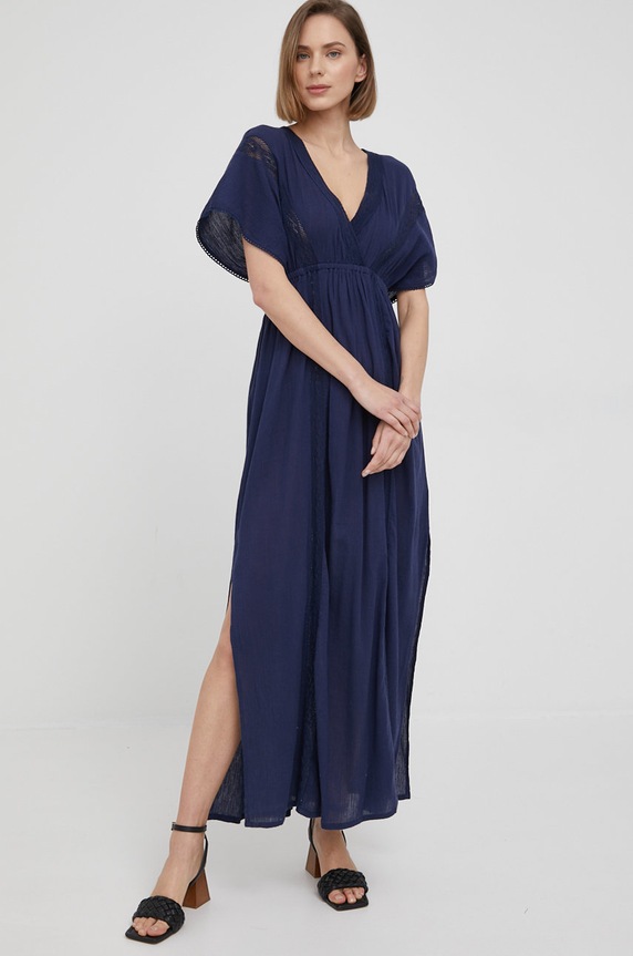 Bavlněné šaty Pepe Jeans Kaia PL953049.583 námořnická modř SS22