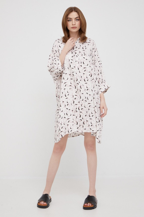 Sisley sukienka 46WJLV01F.78D beżowy SS22