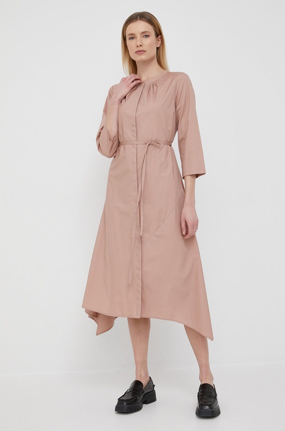 Dkny sukienka bawełniana P2CB0M97 bawełna różowy P2CB0M97