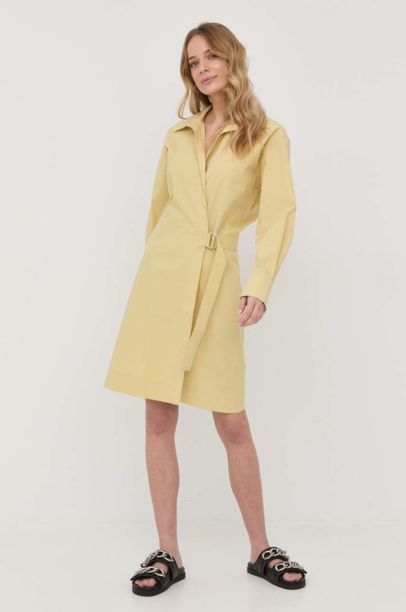 Victoria Beckham sukienka z elastanem zielony 1222WDR003711A