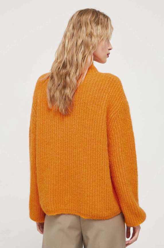 Odzież Bruuns Bazaar sweter wełniany BBW2465 pomarańczowy