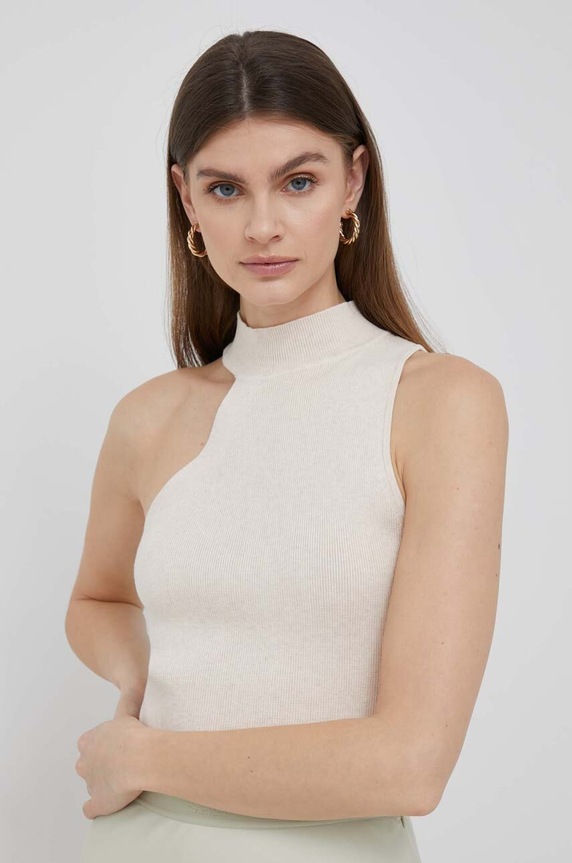 Dkny top pozostałe beżowy P2ASAA41