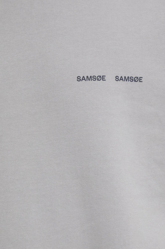 Samsoe Samsoe bluza bawełniana Norsbro M00018103 szary