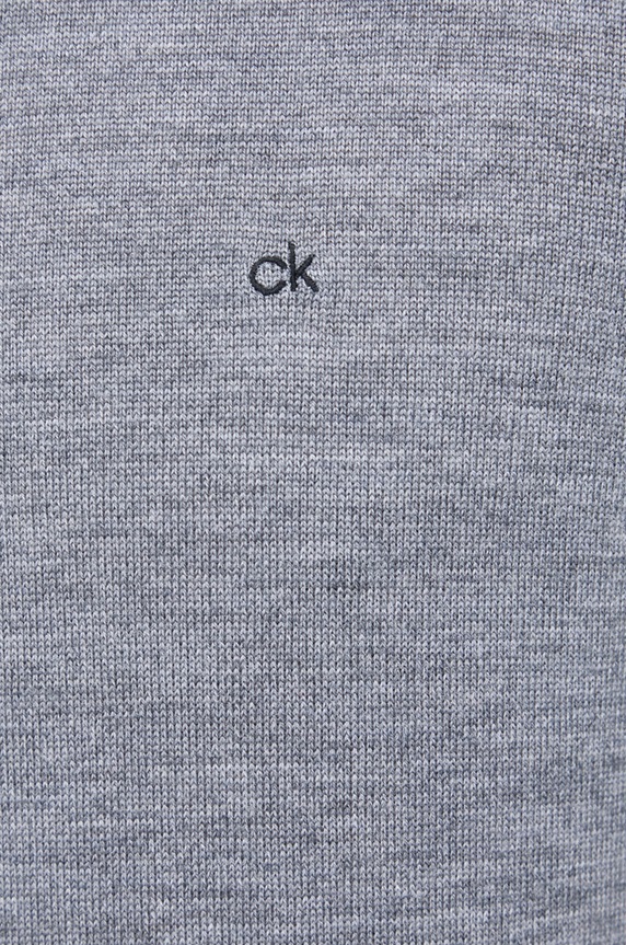 Calvin Klein - Vlnený sveter K10K102727.PPYY sivá