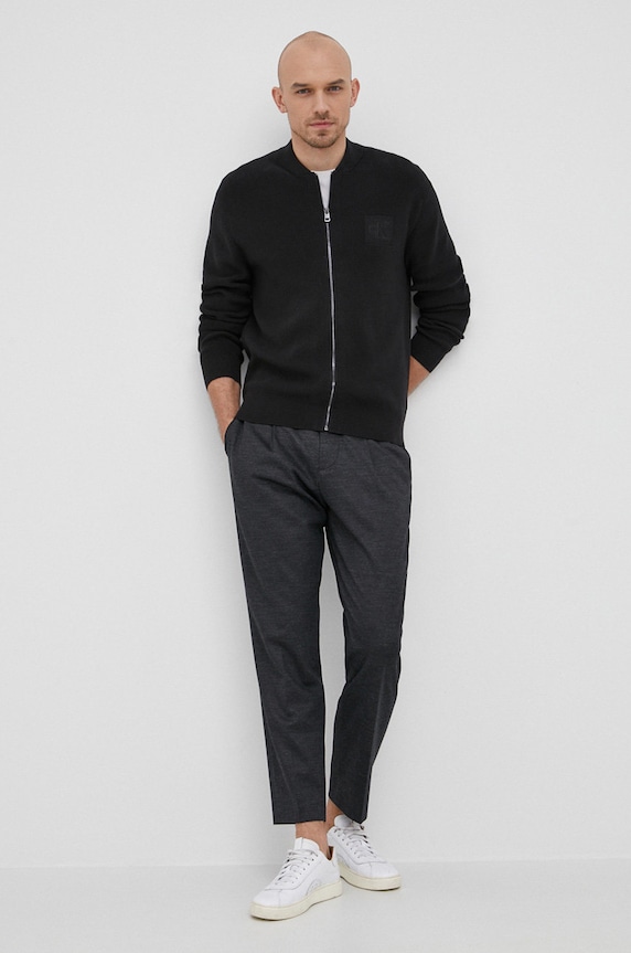 Kardigán Calvin Klein Jeans J30J319661.PPYY čierna SS22