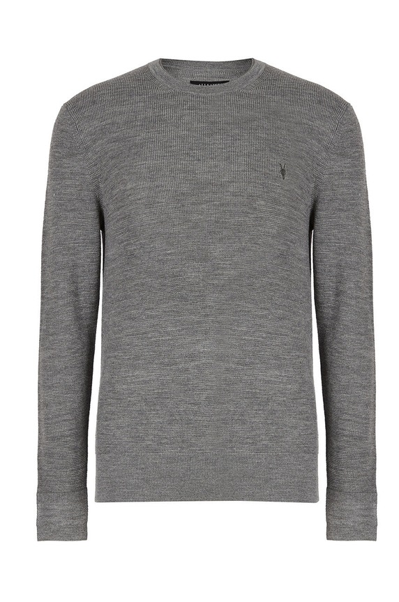 Vuneni pulover AllSaints MK034P siva