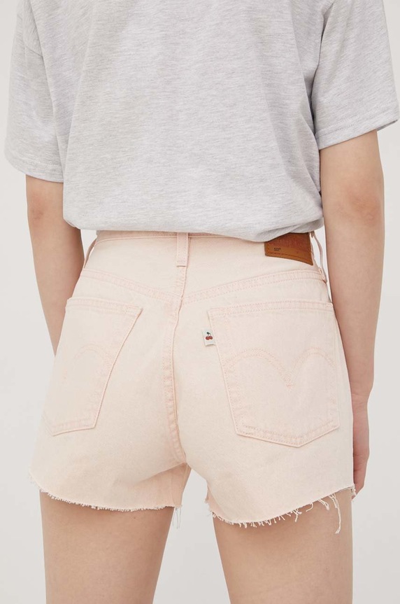 Odzież Levi's szorty jeansowe 56327.0260 różowy