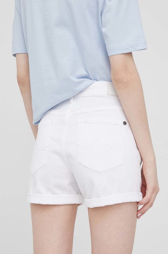Odzież Pepe Jeans szorty jeansowe MARY SHORT PL800998TA2.000 biały