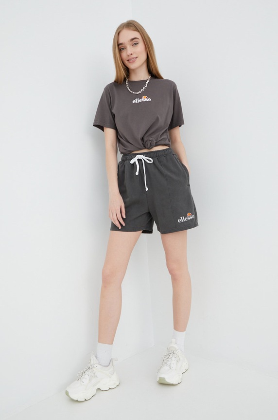 Bavlnené šortky Ellesse SGM13151 sivá SS22