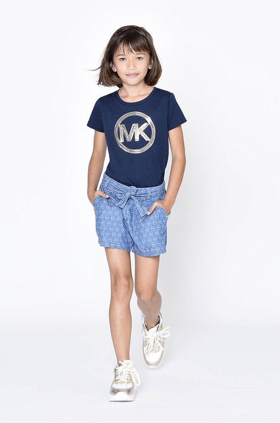 Michael Kors szorty bawełniane dziecięce R14110.114.150 wzorzyste niebieski R14110.114.150