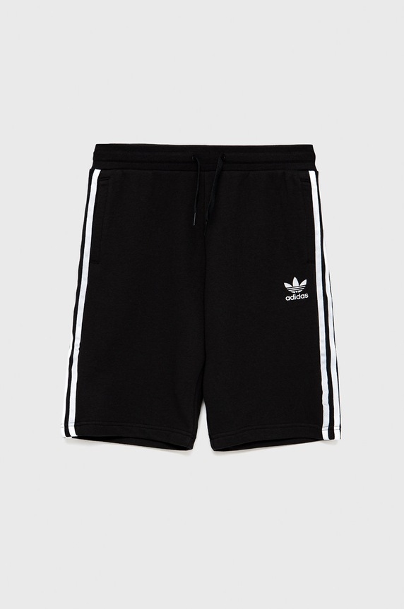 Detské krátke nohavice adidas Originals H32342 s elastanom čierna H32342
